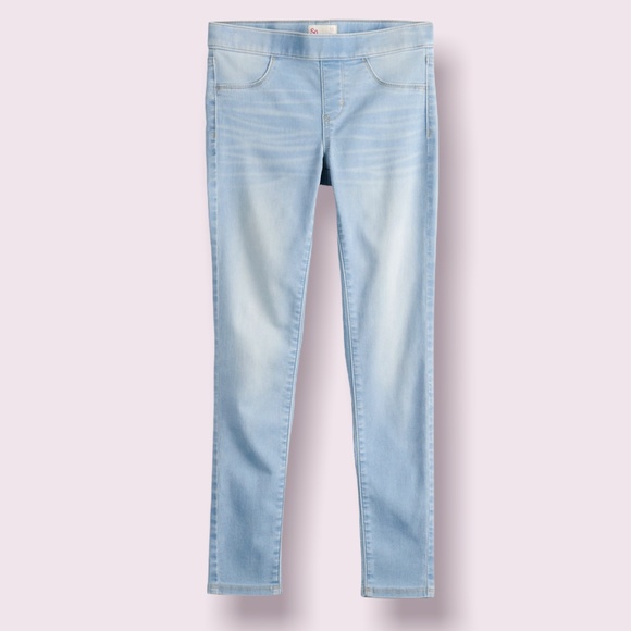 Bundle of SO Girls Pull on Blue Light Wash and Blue Medium Wash jeggings size 14 - Picture 3 of 11